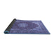 Sideview of Medallion Blue Traditional Rug, tr3473blu