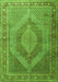 Medallion Green Traditional Rug, tr3474grn