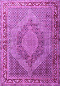 Medallion Purple Traditional Rug, tr3474pur