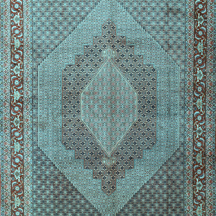 Medallion Light Blue Traditional Rug, tr3474lblu