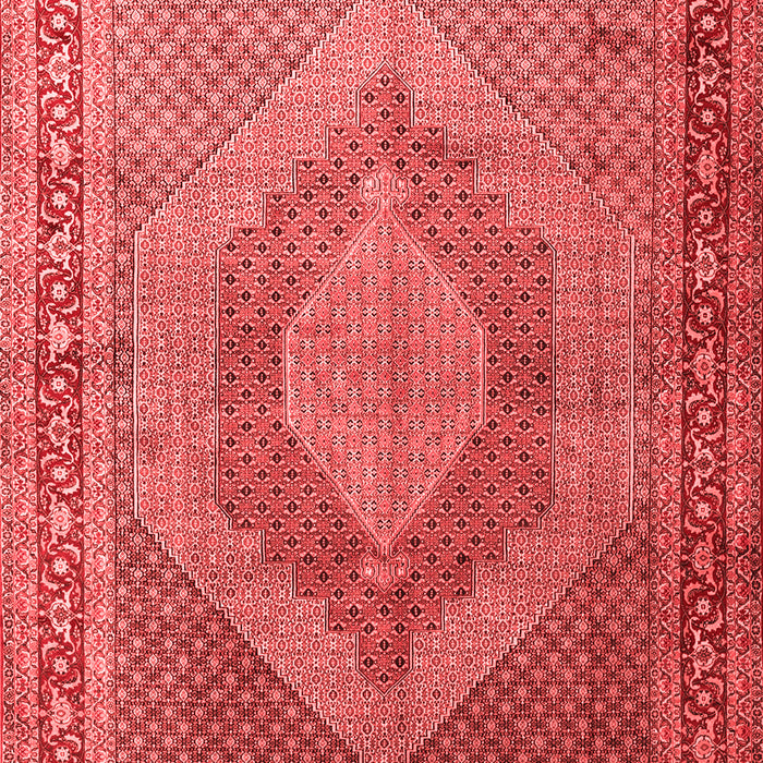 Machine Washable Medallion Red Traditional Rug, wshtr3474red