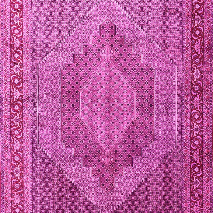 Machine Washable Medallion Pink Traditional Rug, wshtr3474pnk