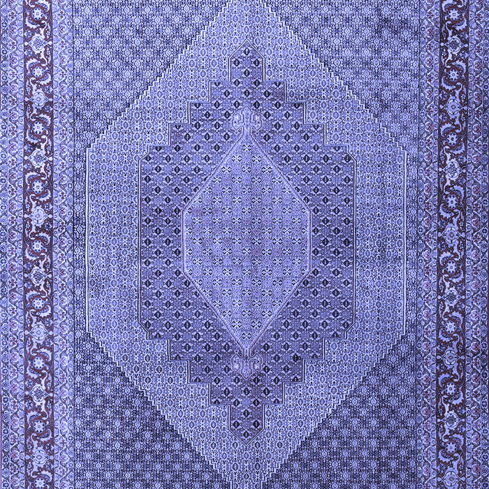Machine Washable Medallion Blue Traditional Rug, wshtr3474blu