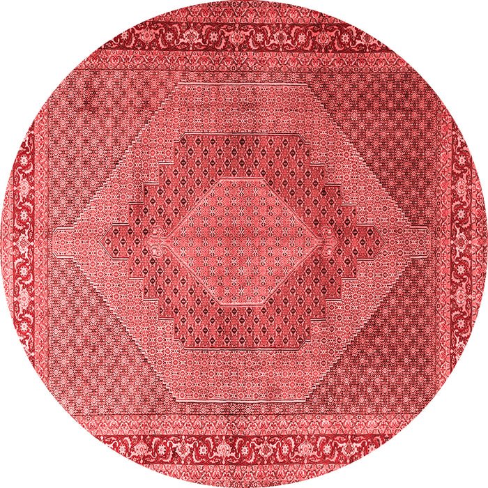 Machine Washable Medallion Red Traditional Rug, wshtr3474red