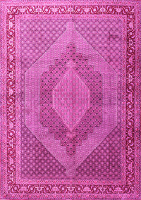 Medallion Pink Traditional Rug, tr3474pnk