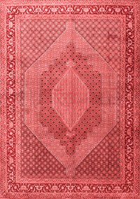 Medallion Red Traditional Rug, tr3474red