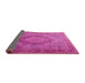 Sideview of Medallion Pink Traditional Rug, tr3474pnk