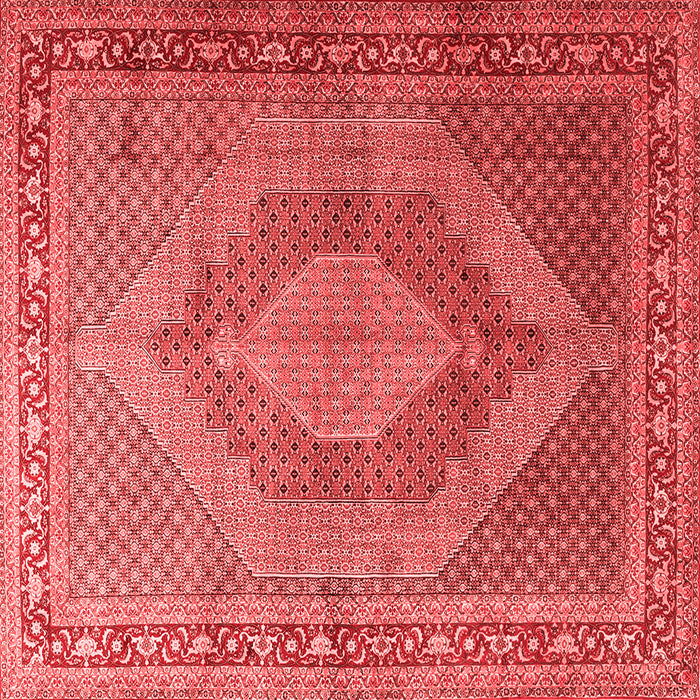 Machine Washable Medallion Red Traditional Rug, wshtr3474red