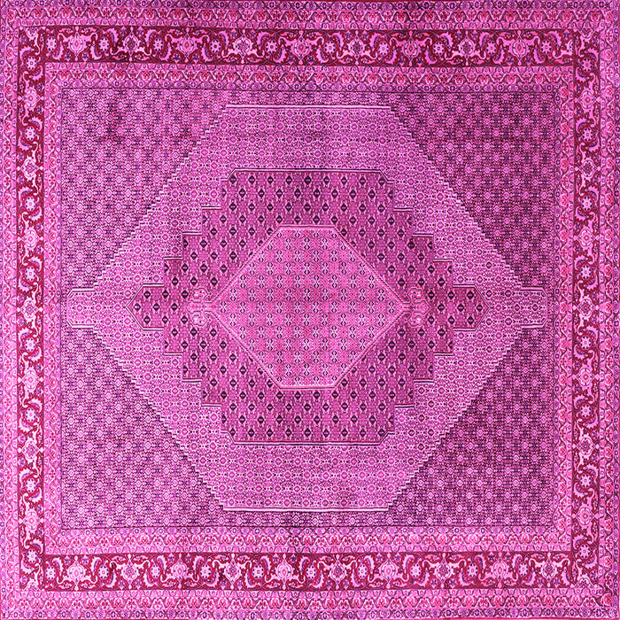Square Medallion Pink Traditional Rug, tr3474pnk