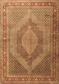 Medallion Brown Traditional Rug, tr3474brn