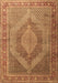 Medallion Brown Traditional Rug, tr3474brn