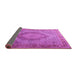 Sideview of Medallion Purple Traditional Rug, tr3474pur