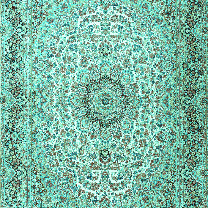 Machine Washable Persian Turquoise Traditional Area Rugs, wshtr3475turq