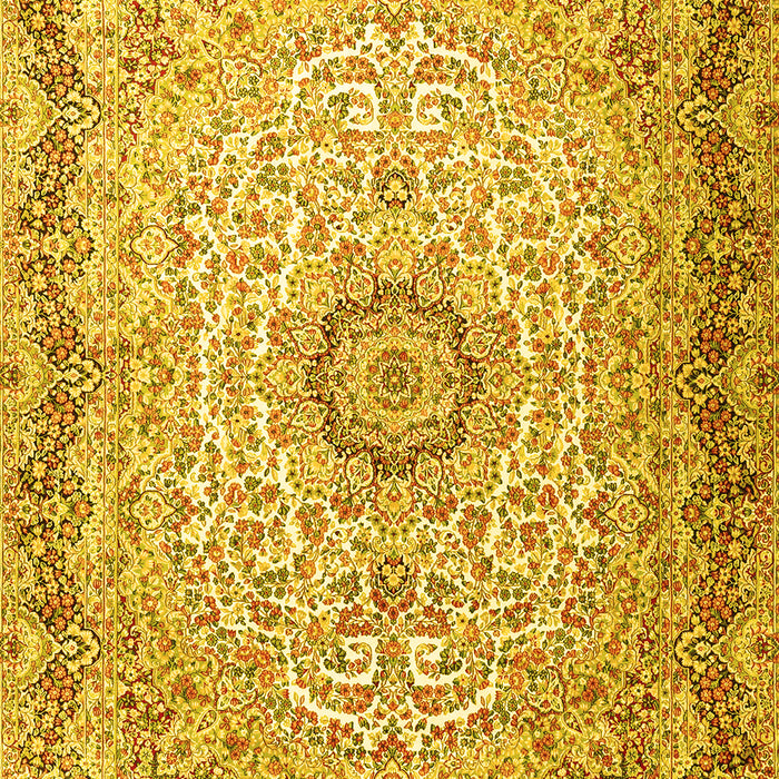 Machine Washable Persian Yellow Traditional Rug, wshtr3475yw