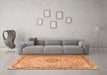 Machine Washable Persian Orange Traditional Area Rugs in a Living Room, wshtr3475org