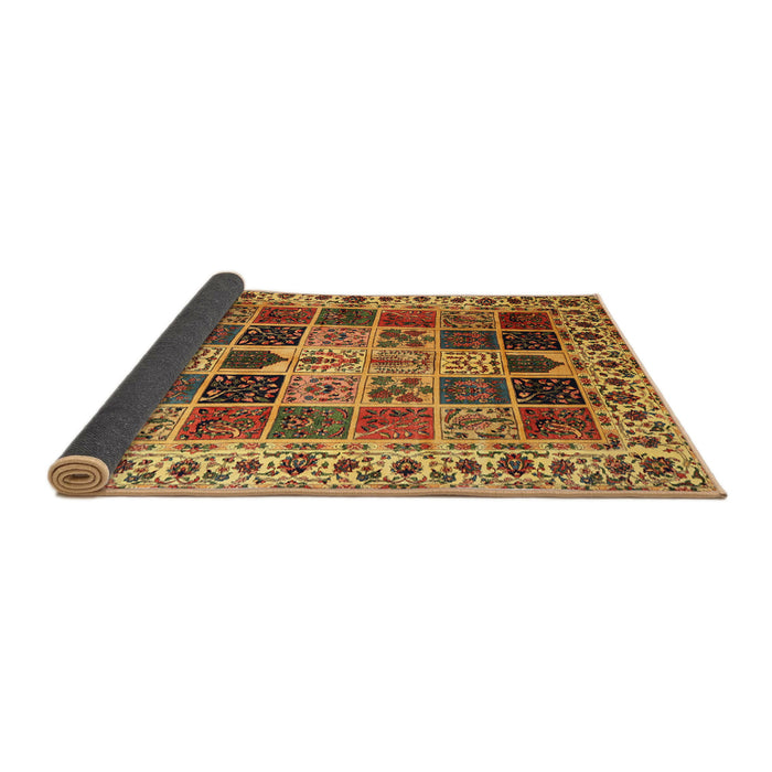 Sideview of Traditional Dark Sienna Brown Persian Rug, tr3476