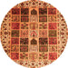 Machine Washable Persian Orange Traditional Area Rugs, wshtr3476org