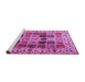 Sideview of Machine Washable Persian Purple Traditional Area Rugs, wshtr3476pur