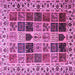 Square Persian Purple Traditional Rug, tr3476pur