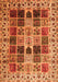 Serging Thickness of Machine Washable Persian Orange Traditional Area Rugs, wshtr3476org