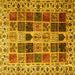 Square Persian Yellow Traditional Rug, tr3476yw