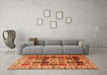 Machine Washable Persian Orange Traditional Area Rugs in a Living Room, wshtr3476org