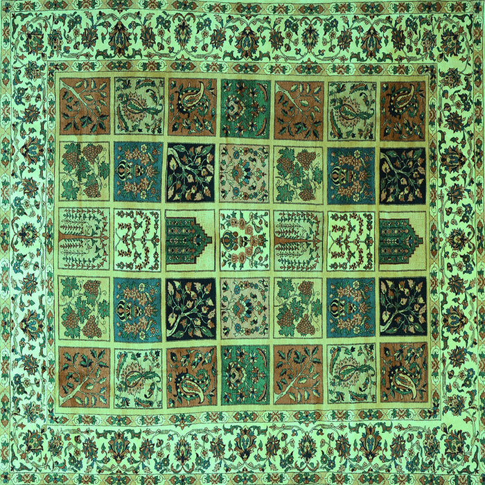 Square Persian Turquoise Traditional Rug, tr3476turq
