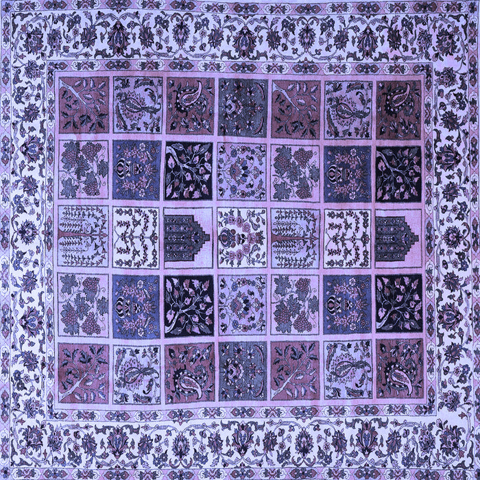 Square Persian Blue Traditional Rug, tr3476blu