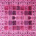 Square Persian Pink Traditional Rug, tr3476pnk