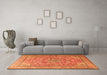 Machine Washable Persian Orange Traditional Area Rugs in a Living Room, wshtr3477org