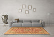 Machine Washable Persian Brown Traditional Rug in a Living Room,, wshtr3477brn