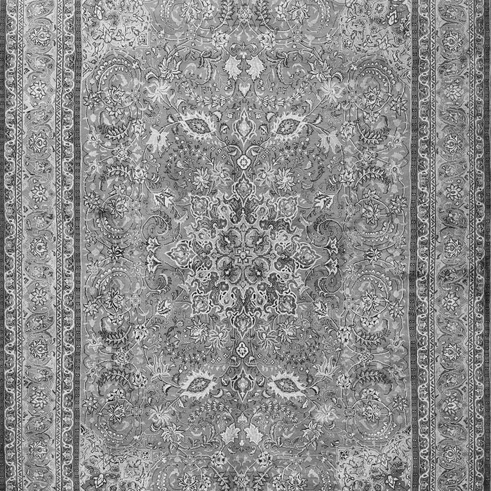 Serging Thickness of Machine Washable Persian Gray Traditional Rug, wshtr3477gry