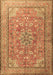 Machine Washable Persian Brown Traditional Rug, wshtr3477brn