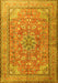 Machine Washable Persian Yellow Traditional Rug, wshtr3477yw