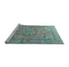 Sideview of Machine Washable Persian Light Blue Traditional Rug, wshtr3477lblu