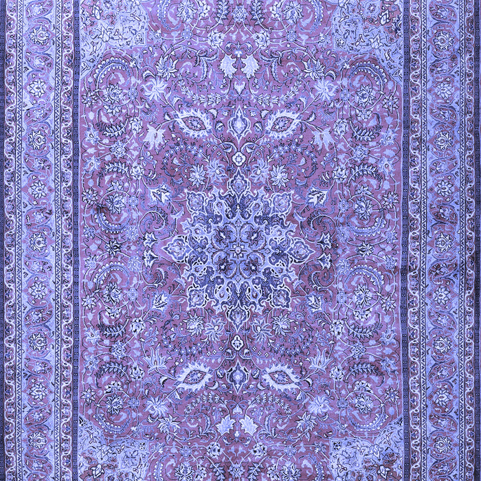 Machine Washable Persian Blue Traditional Rug, wshtr3477blu