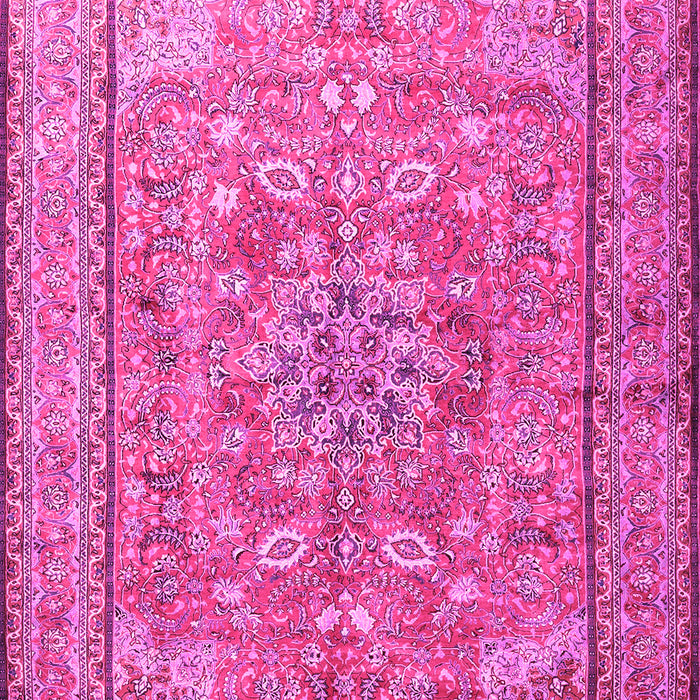 Machine Washable Persian Pink Traditional Rug, wshtr3477pnk