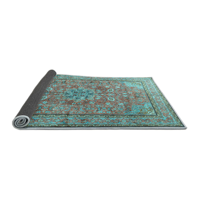 Sideview of Persian Light Blue Traditional Rug, tr3477lblu