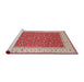 Sideview of Machine Washable Traditional Red Rug, wshtr3478