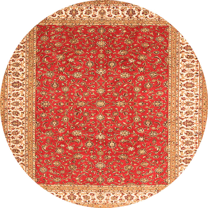 Square Persian Orange Traditional Rug, tr3478org