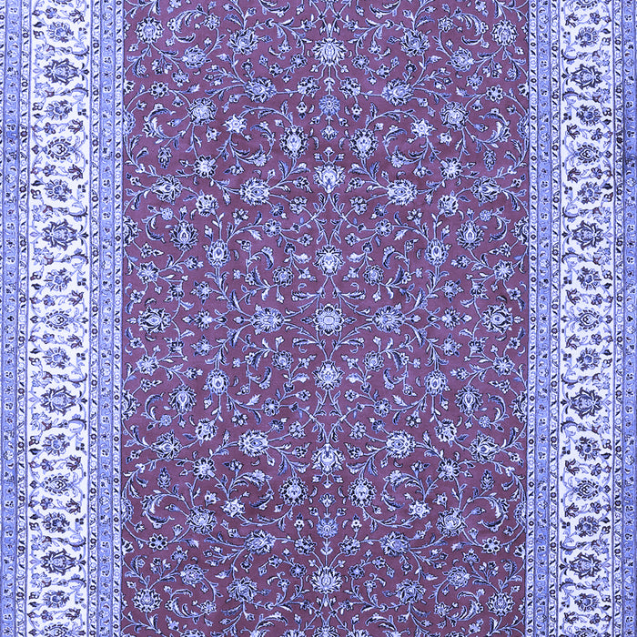 Machine Washable Persian Blue Traditional Rug, wshtr3478blu