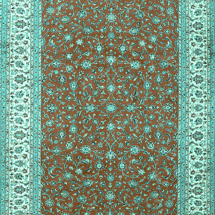 Machine Washable Persian Turquoise Traditional Area Rugs, wshtr3478turq
