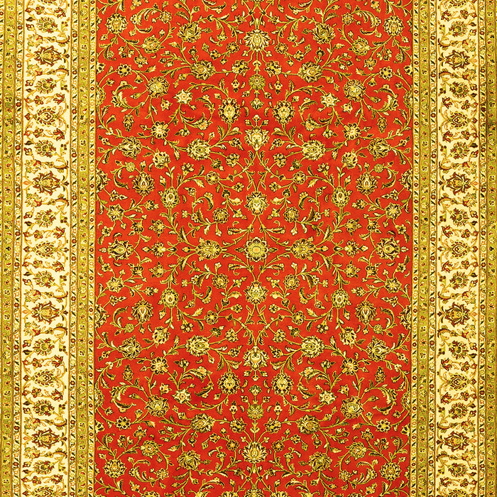 Machine Washable Persian Yellow Traditional Rug, wshtr3478yw