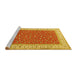 Sideview of Machine Washable Persian Yellow Traditional Rug, wshtr3478yw