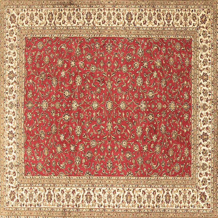 Square Persian Brown Traditional Rug, tr3478brn
