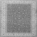 Round Machine Washable Persian Gray Traditional Rug, wshtr3478gry