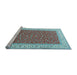 Sideview of Machine Washable Persian Light Blue Traditional Rug, wshtr3478lblu