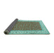 Sideview of Persian Turquoise Traditional Rug, tr3478turq