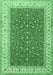 Machine Washable Persian Emerald Green Traditional Area Rugs, wshtr3478emgrn