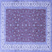 Square Persian Blue Traditional Rug, tr3478blu